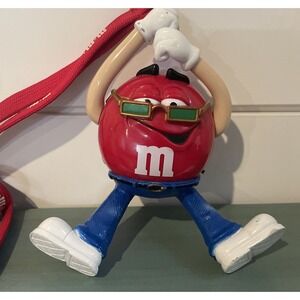 Red M&M Transistor AM/FM‎ Lanyard Radio Mar's Candy Tested Works